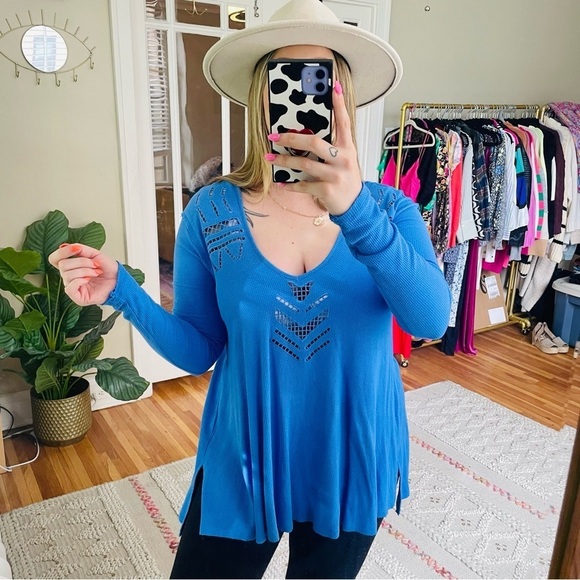 Free People Moonrise Thermal Long Sleeve Top - Picture 1 of 6